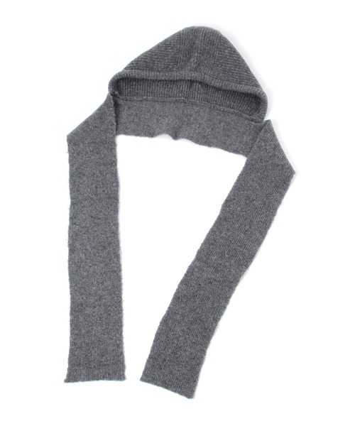 LEPSIM（レプシィム）の「フードストール　604774（ストール/ショール・レディース・ベージュ/チャコールグレー・ONE SIZE）」の5枚目の写真