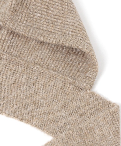 LEPSIM（レプシィム）の「フードストール　604774（ストール/ショール・レディース・ベージュ/チャコールグレー・ONE SIZE）」の8枚目の写真