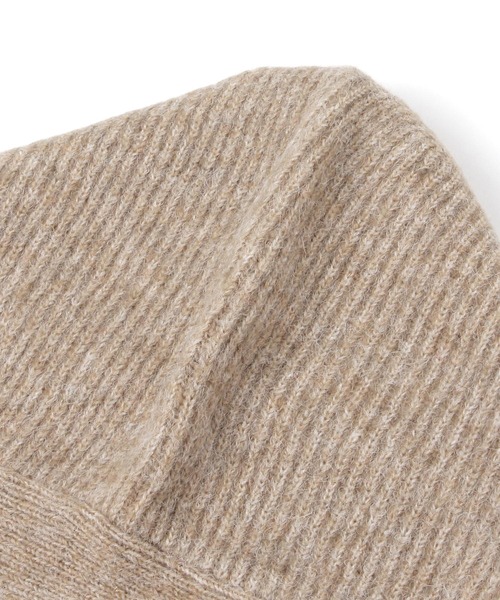 LEPSIM（レプシィム）の「フードストール　604774（ストール/ショール・レディース・ベージュ/チャコールグレー・ONE SIZE）」の10枚目の写真