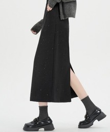 ＆soiree（アンドソワレ）の「裏起毛ラメタイトスカート（スカート・レディース）」