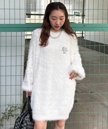 RODEO CROWNS WIDE BOWL | シャギーロゴニットワンピース(ワンピース)