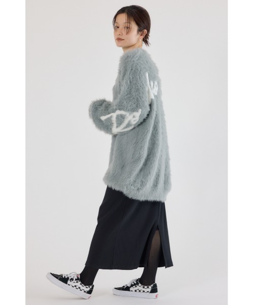 RODEO CROWNS WIDE BOWL（ロデオクラウンズワイドボウル）の「シャギーロゴニットワンピース（ワンピース・レディース・ブラック/ライトブルー/グレー/オフホワイト・FREE）」の20枚目の写真