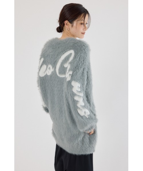 RODEO CROWNS WIDE BOWL（ロデオクラウンズワイドボウル）の「シャギーロゴニットワンピース（ワンピース・レディース・ブラック/ライトブルー/グレー/オフホワイト・FREE）」の12枚目の写真