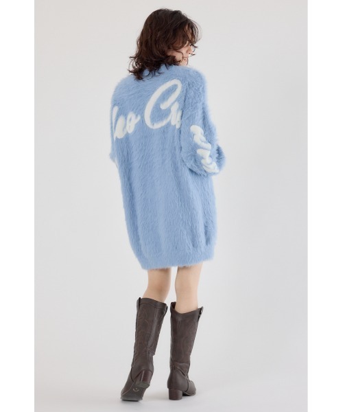 RODEO CROWNS WIDE BOWL（ロデオクラウンズワイドボウル）の「シャギーロゴニットワンピース（ワンピース・レディース・ブラック/ライトブルー/グレー/オフホワイト・FREE）」の15枚目の写真