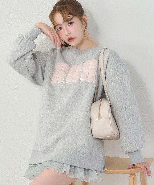 one after another NICE CLAUP(ワンアフターアナザーナイスクラップ)の「ロゴ入りスウェット(スウェット・レディース・ブラウン/ピンク/オフホワイト/グレー・FREE)」の3枚目の写真