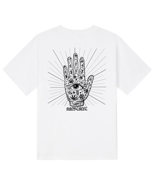 KAN6312(カン6312)の「KTW0189 ホルスの目 半袖Tシャツ ホワイト(Tシャツ/カットソー・メンズ・その他・LARGE/MEDIUM/X-LARGE/SMALL)」の1枚目の写真
