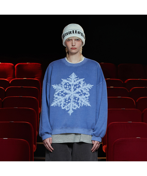 UNALLOYED(アナロイド)の「ピグメントスノースウェットシャツ / ブルー(スウェット・レディース・その他・MEDIUM/LARGE)」の1枚目の写真