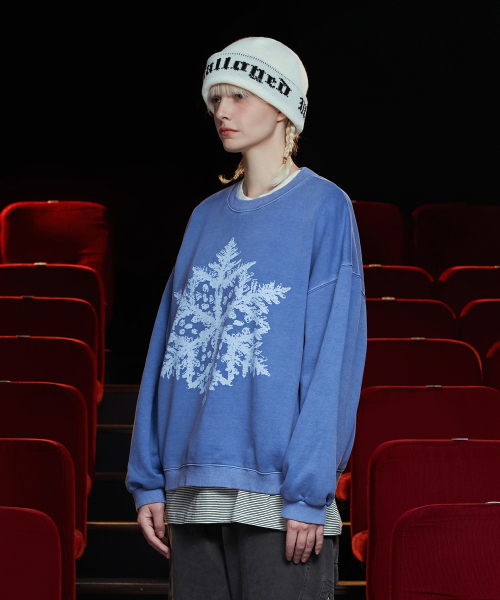 UNALLOYED(アナロイド)の「ピグメントスノースウェットシャツ / ブルー(スウェット・レディース・その他・MEDIUM/LARGE)」の2枚目の写真