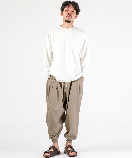 LUXSTYLE(ラグスタイル)の「レーヨン混イージーバルーンパンツ(その他パンツ・メンズ・ブラック/グレー/ベージュ・L/M)」の5枚目の写真