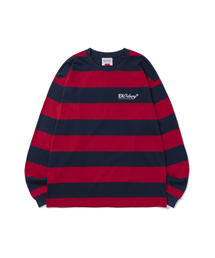 BOLD STRIPE LS TEE RED