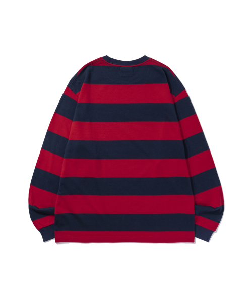 EXTRAORDINARY(エクストラオーディナリー)の「BOLD STRIPE LS TEE RED(Tシャツ/カットソー・メンズ・その他・X-LARGE/XX-LARGE/MEDIUM/LARGE)」の2枚目の写真