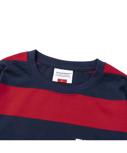 EXTRAORDINARY(エクストラオーディナリー)の「BOLD STRIPE LS TEE RED(Tシャツ/カットソー・メンズ・その他・X-LARGE/XX-LARGE/MEDIUM/LARGE)」の3枚目の写真