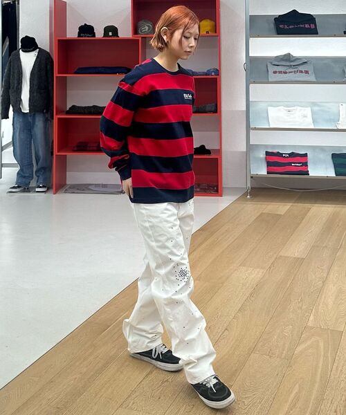 EXTRAORDINARY(エクストラオーディナリー)の「BOLD STRIPE LS TEE RED(Tシャツ/カットソー・メンズ・その他・X-LARGE/XX-LARGE/MEDIUM/LARGE)」の8枚目の写真
