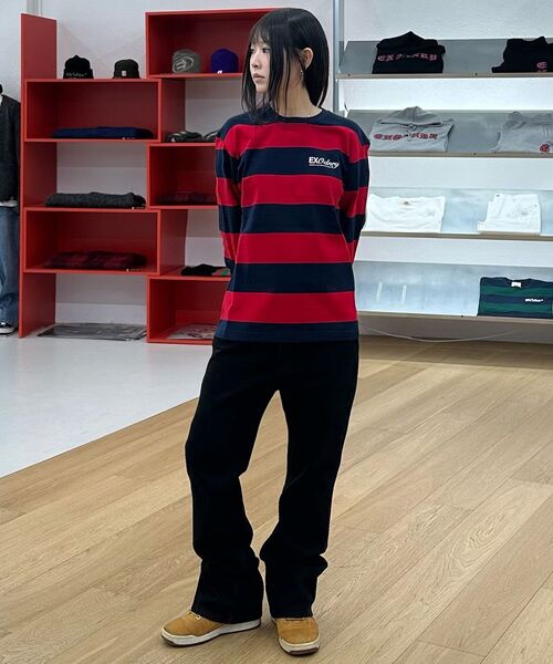 EXTRAORDINARY(エクストラオーディナリー)の「BOLD STRIPE LS TEE RED(Tシャツ/カットソー・メンズ・その他・X-LARGE/XX-LARGE/MEDIUM/LARGE)」の10枚目の写真