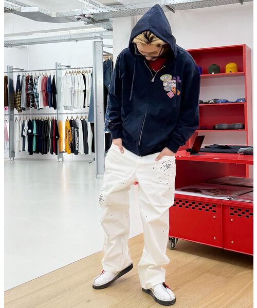 EXTRAORDINARY(エクストラオーディナリー)の「BOLD STRIPE LS TEE RED(Tシャツ/カットソー・メンズ・その他・X-LARGE/XX-LARGE/MEDIUM/LARGE)」の11枚目の写真