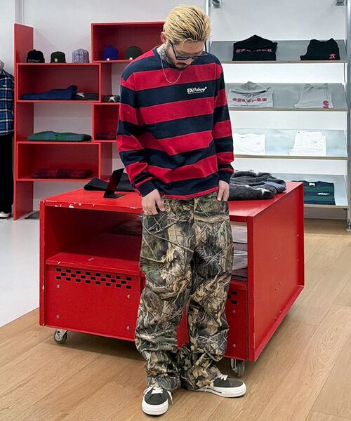EXTRAORDINARY(エクストラオーディナリー)の「BOLD STRIPE LS TEE RED(Tシャツ/カットソー・メンズ・その他・X-LARGE/XX-LARGE/MEDIUM/LARGE)」の12枚目の写真