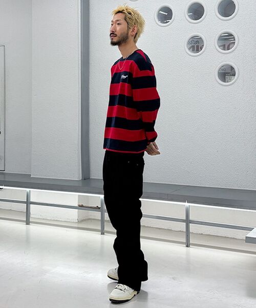 EXTRAORDINARY(エクストラオーディナリー)の「BOLD STRIPE LS TEE RED(Tシャツ/カットソー・メンズ・その他・X-LARGE/XX-LARGE/MEDIUM/LARGE)」の13枚目の写真
