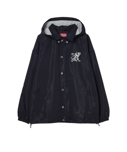 P.O.M EMBLEM HOOD JACKET NAVY（ナイロンジャケット）｜NYXX