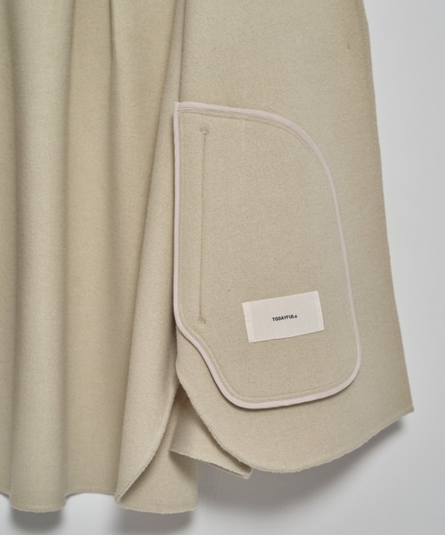 TODAYFUL（トゥデイフル）の「[TODAYFUL/トゥデイフル] ウール シャツジャケット（その他アウター・レディース・セージグリーン/スカイブルー・36）」の9枚目の写真