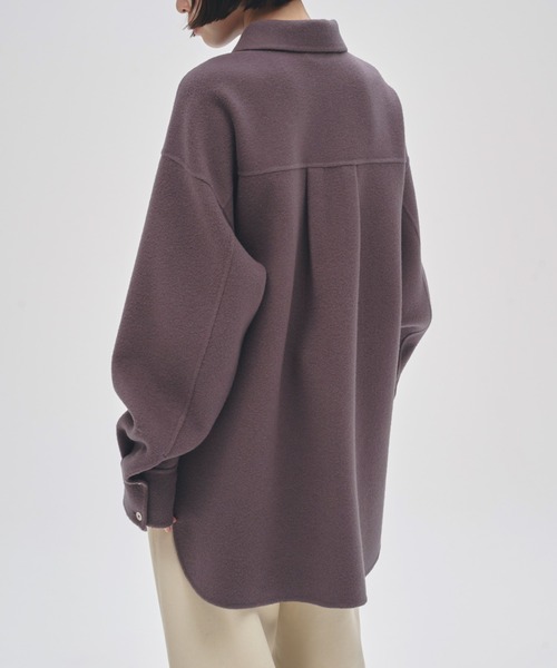 TODAYFUL（トゥデイフル）の「[TODAYFUL/トゥデイフル] ウール シャツジャケット（その他アウター・レディース・セージグリーン/スカイブルー・36）」の11枚目の写真