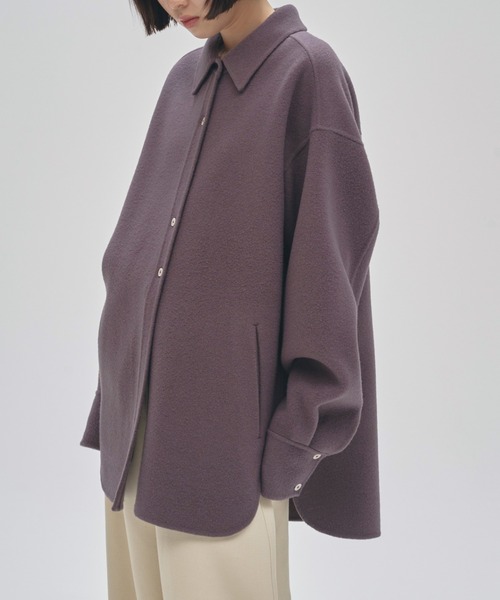 TODAYFUL（トゥデイフル）の「[TODAYFUL/トゥデイフル] ウール シャツジャケット（その他アウター・レディース・セージグリーン/スカイブルー・36）」の10枚目の写真