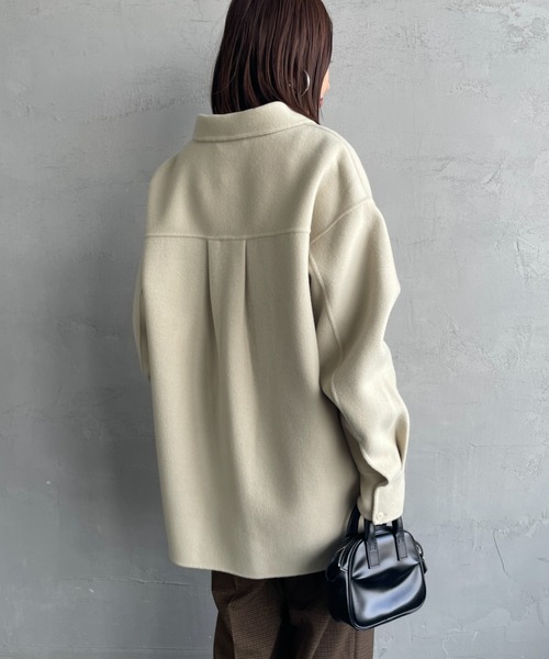 新品 トゥデイフル ウールシャツ トゥデイフルステッチシャツ