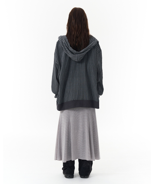 PAHISUM(パヒサム)の「チェックシースルージップアップ_クールチャコール(パーカー・レディース・その他・MEDIUM/LARGE)」の4枚目の写真