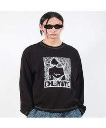 M MARC ILLUST STITCH BOXY LONG SLEEVE - Black