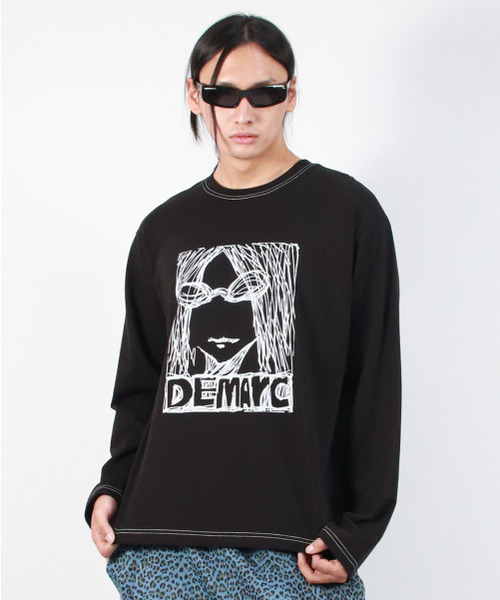 DEMARC(ドゥマーク)の「M MARC ILLUST STITCH BOXY LONG SLEEVE - Black(Tシャツ/カットソー・メンズ・その他・LARGE/MEDIUM)」の11枚目の写真