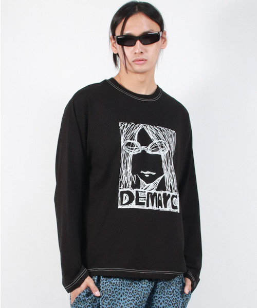 DEMARC(ドゥマーク)の「M MARC ILLUST STITCH BOXY LONG SLEEVE - Black(Tシャツ/カットソー・メンズ・その他・LARGE/MEDIUM)」の8枚目の写真