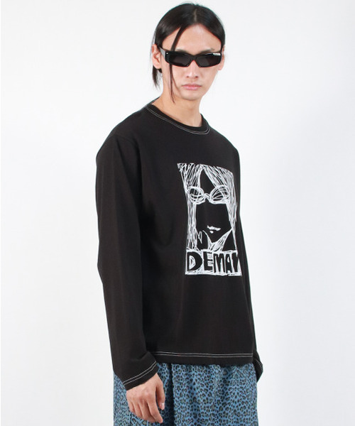 DEMARC(ドゥマーク)の「M MARC ILLUST STITCH BOXY LONG SLEEVE - Black(Tシャツ/カットソー・メンズ・その他・LARGE/MEDIUM)」の3枚目の写真