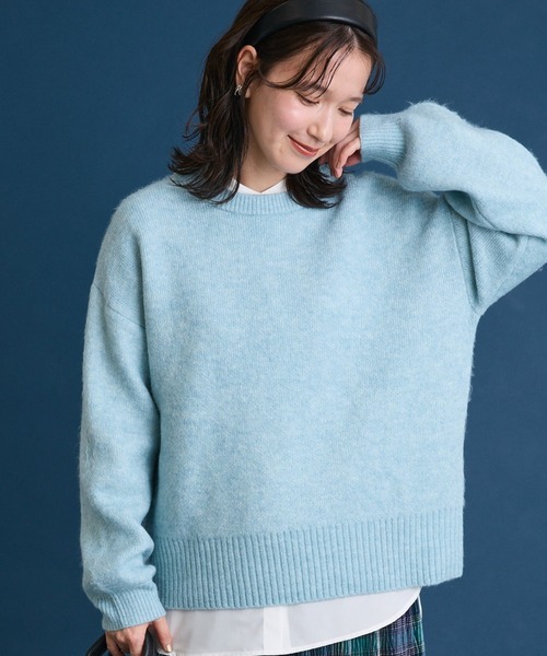 Green Parks(グリーンパークス)の「fuwaっと袖パフニットプルオーバー(ニット/セーター・レディース・杢グレー/ピンク/グリーン/ブルー/パープル/ホワイト系その他2・FREE)」の4枚目の写真