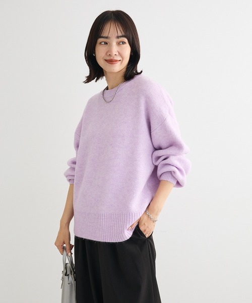 Green Parks(グリーンパークス)の「fuwaっと袖パフニットプルオーバー(ニット/セーター・レディース・杢グレー/ピンク/グリーン/ブルー/パープル/ホワイト系その他2・FREE)」の21枚目の写真