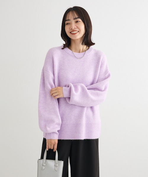 Green Parks(グリーンパークス)の「fuwaっと袖パフニットプルオーバー(ニット/セーター・レディース・杢グレー/ピンク/グリーン/ブルー/パープル/ホワイト系その他2・FREE)」の20枚目の写真