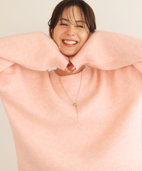 Green Parks(グリーンパークス)の「fuwaっと袖パフニットプルオーバー(ニット/セーター・レディース・杢グレー/ピンク/グリーン/ブルー/パープル/ホワイト系その他2・FREE)」の8枚目の写真