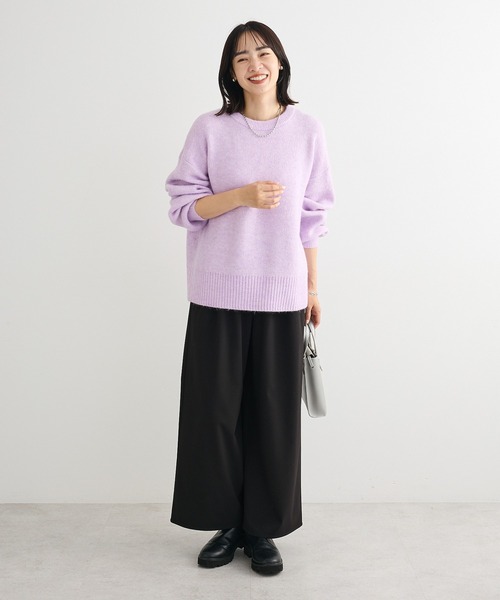 Green Parks(グリーンパークス)の「fuwaっと袖パフニットプルオーバー(ニット/セーター・レディース・杢グレー/ピンク/グリーン/ブルー/パープル/ホワイト系その他2・FREE)」の9枚目の写真