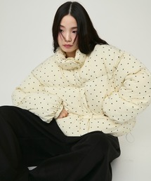 NUJOH（ヌゾ）の「Flower Dot Short Padding Jacket / フラワードットショートパディングジャケット（ダウンジャケット/コート）」