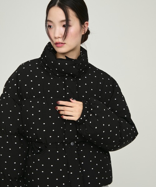 Flower Dot Short Padding Jacket / フラワードットショートパディング