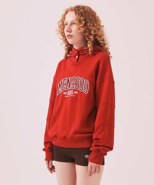 MENASOO（ミナス）の「MNS Seoul Hoodie_Red（パーカー・レディース・レッド・F）」の3枚目の写真