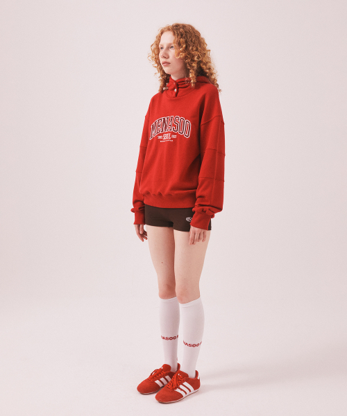 MENASOO（ミナス）の「MNS Seoul Hoodie_Red（パーカー・レディース・レッド・F）」の6枚目の写真