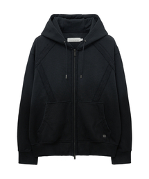 SPRAY WASHED HOODED JACKET (CHARCOAL)