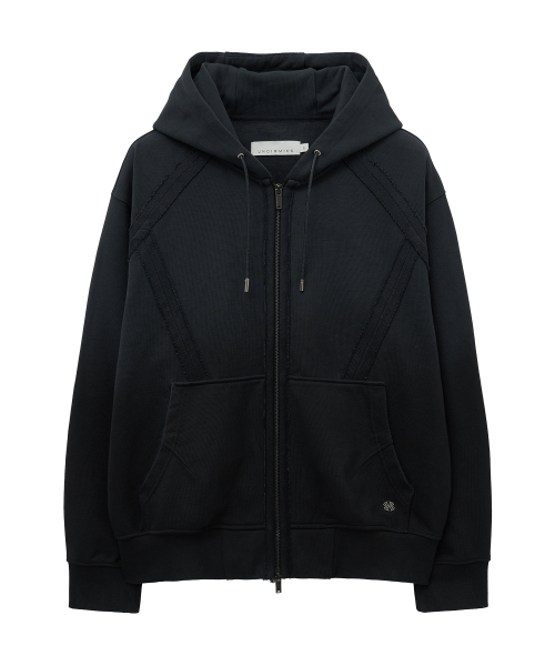 UNGIMMICK(アンジミック)の「SPRAY WASHED HOODED JACKET (CHARCOAL)(パーカー・メンズ・その他・MEDIUM/LARGE/X-LARGE)」の1枚目の写真