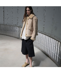 MARRON EDITION（マロンエディション）の「25 Fall_ Beige Suede Mustang (Reversible)（ムートンコート）」