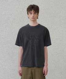 NOUN（ノウン）の「patched star t-shirts (charcoal)（Tシャツ/カットソー・メンズ）」