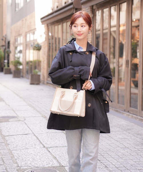 APRILY(アプリリー)の「3way APRILYキャンバストートバッグ S(トートバッグ・レディース・ブラック/グレイッシュベージュ/ブラウン/ピンク・S)」の3枚目の写真