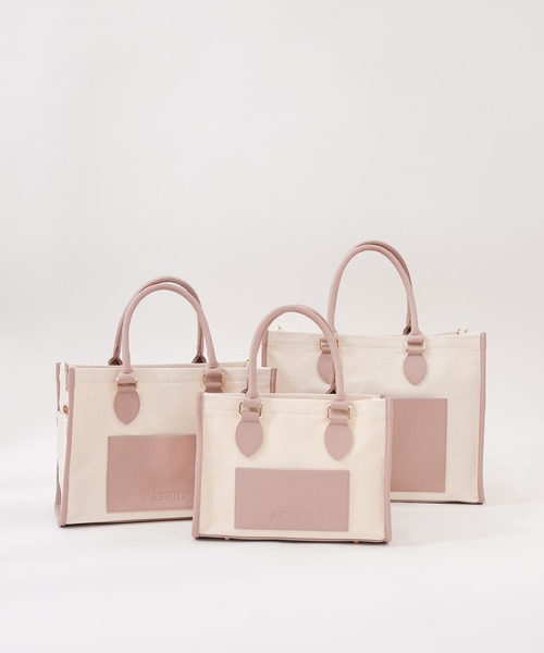 APRILY(アプリリー)の「3way APRILYキャンバストートバッグ S(トートバッグ・レディース・ブラック/グレイッシュベージュ/ブラウン/ピンク・S)」の8枚目の写真