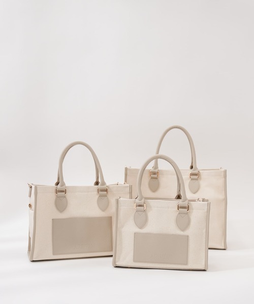 APRILY(アプリリー)の「3way APRILYキャンバストートバッグ S(トートバッグ・レディース・ブラック/グレイッシュベージュ/ブラウン/ピンク・S)」の11枚目の写真