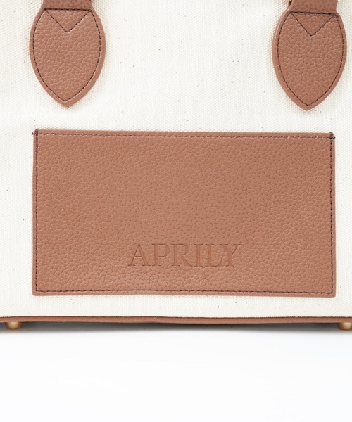APRILY(アプリリー)の「3way APRILYキャンバストートバッグ S(トートバッグ・レディース・ブラック/グレイッシュベージュ/ブラウン/ピンク・S)」の17枚目の写真
