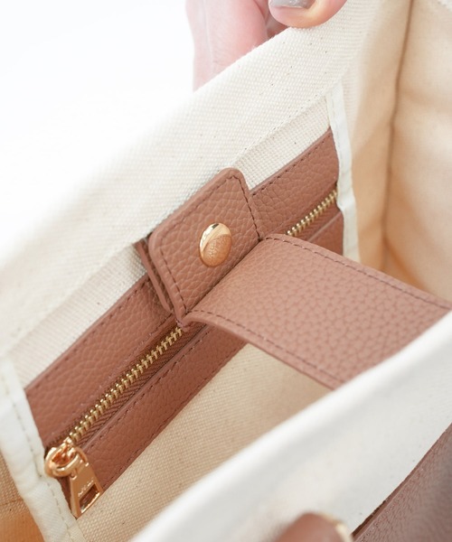 APRILY(アプリリー)の「3way APRILYキャンバストートバッグ S(トートバッグ・レディース・ブラック/グレイッシュベージュ/ブラウン/ピンク・S)」の19枚目の写真