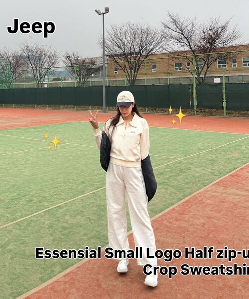 JEEP(ジープ)の「エッセンシャルスモールロゴハーフジップクロップスウェット (JQ5TSF801IV)(スウェット・レディース・その他・X-SMALL/SMALL/MEDIUM/LARGE)」の5枚目の写真